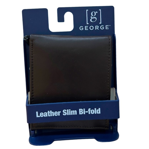 🔥GEORGE | Men’s Slim Bi-Fold Brown Wallet | NWT - Picture 1 of 5